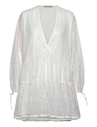 Sequins Mini Dress White Stella Nova