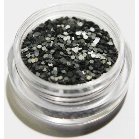 1. Hexagon glitter Grå mat