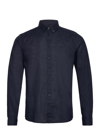 Cfanton Bd Ls Linen Mix Navy Casual Friday