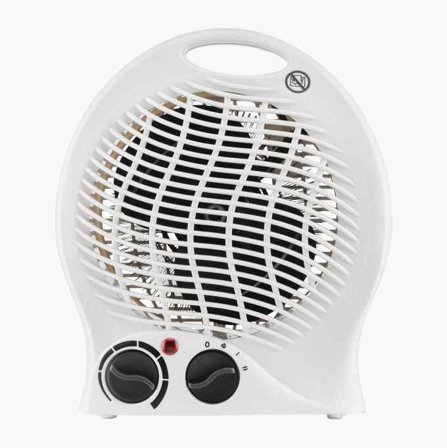 Biltema - Vifteovn 1000/2000 W med Termostathjul og Overopphetingsvern, For Midlertidig Oppbevaring i Tørre Rom