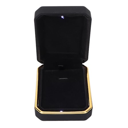 Sort smykkeskrin med lys Skuffe Unik Elegant Let at rengøre Gave