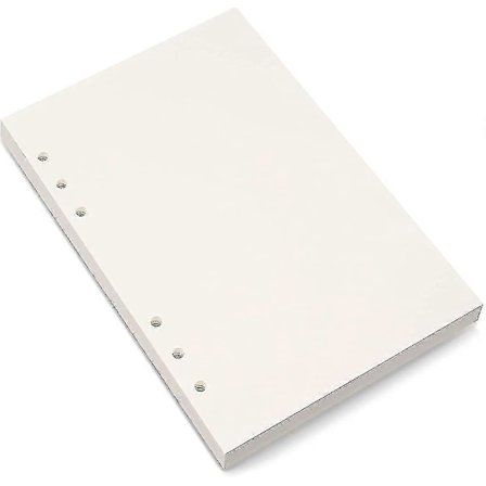 A5 Täytepaperi, 6-reikäinen rei'itys 6-renkaisille kansioille, tyhjä irtolehtipaperi, 14,2 x 21,1 cm