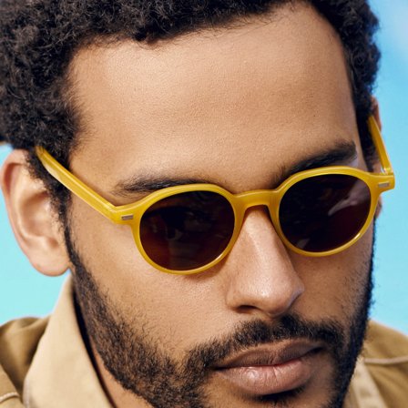 Wagner Yellow & Brown Wade Sunglasses for Men - Retro sunglasses