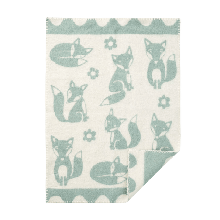 Klippan Lammullsfilt Fox 90 cm Bädda Blå 65X90