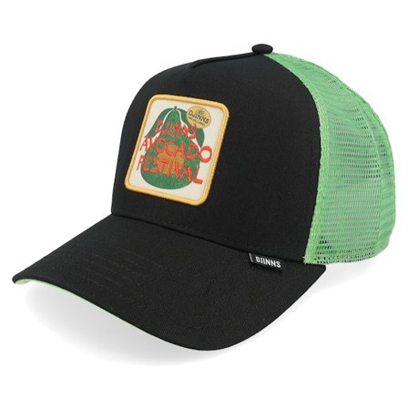 Djinns - Hft Cap Avo Festival Black/Green A-Frame Trucker Trucker Black Cap - @ Hatstore