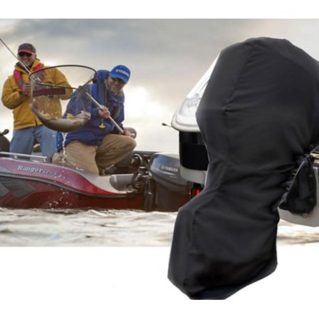 Motorhuv för båtmotor, 100-150 hk - mått 226 cm, höjd 190 cm, vattentät, dammtät och regntät