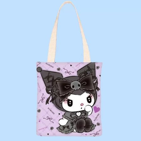 Canvasväska i bomull för kvinnor, söt tecknad canvasväska i bomull, återanvändbar shoppingväska, återanvändbar hopfällbar shoppingväska