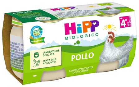 Hipp Bio Omogeneizzato Pollo 2 Pezzi da 80 g