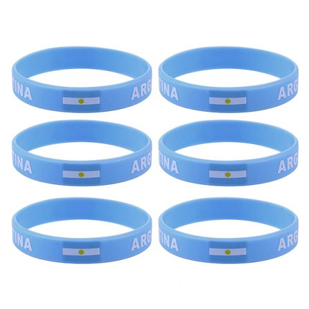 6 stk. Land Silikon Armbånd Mote Sports Armbånd (Argentina)