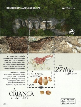 Portugal - EUROPA 2025 Nationale arkæologiske opdagelser - Postfrisk miniark