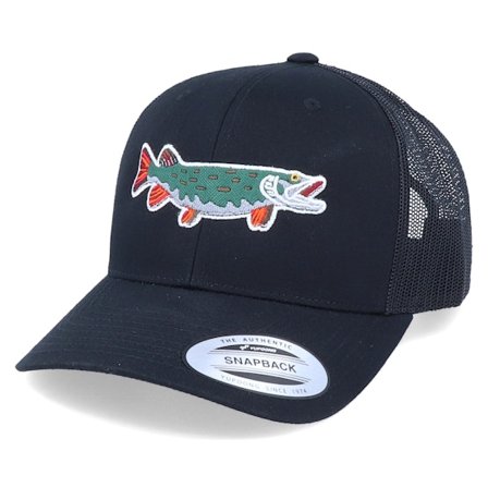Skillfish - Černá trucker Kšiltovka - Pike Applique Black Trucker @ Hatstore