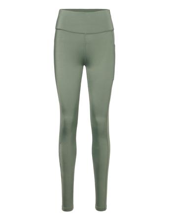 Hmlte Tola High Waist Tights Running/training Tights Grønn Hummel*Betinget Tilbud