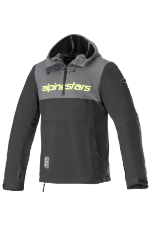 Sweat à Capuche Moto Alpinestars Sherpa Reflex Gris Tar/Noir/Jaune Fluo M