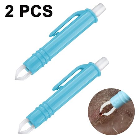 Flåtfjerner, flåtfjerner, flåttang, flåtfjerner til hunde og katte, lyseblå