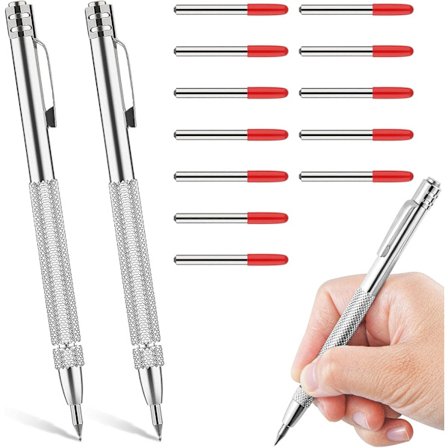 Skrivsats med 2 st, volframkarbidpenna, hårdmetallskrivspets med magnet, skri