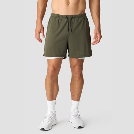 ICANIWILL Stride 2-in-1 Shorts, Army