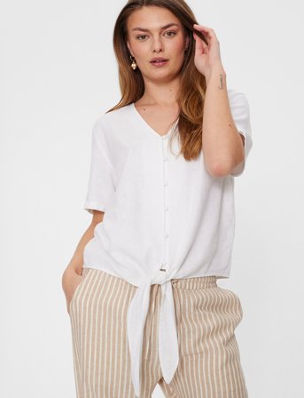 FREE/QUENT Fqlava-Blouse - White - XXL