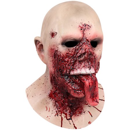 Skalle, ruttet ansikte, läskig piratmask, Halloween-maskrekvisita, dum tunga, ruttet ansikte, skalleöverdrag