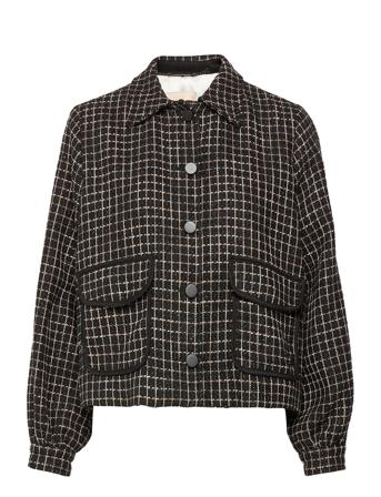 Saige Shiny Check Jacket Patterned MOS MOSH