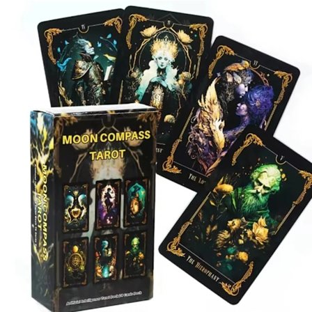 Moon Compass Tarot -pakka 78 Tarot-korttia Älykkyys Tarot-pakka Modernit linjat Perinteinen henki Seurapeli