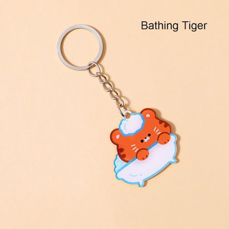Tiger Nyckelring Väska Hänghänge BATHING TIGER BATHING TIGER