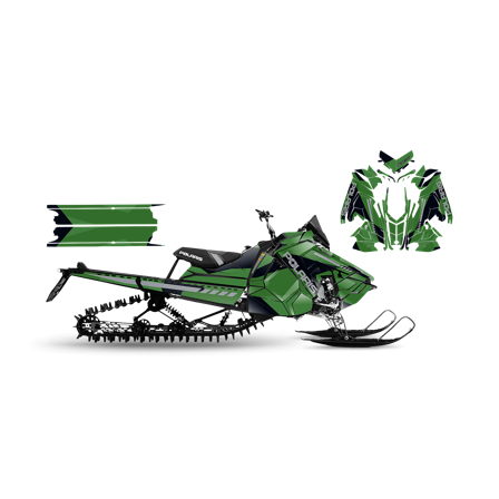 Dekalkit SweTown Hanton Green - Polaris Axys 800 SKS 155 2016-2020