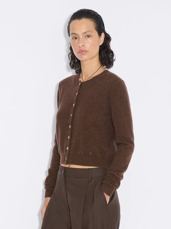 Holzweiler Slim Cashmere Cardigan - Dk. Brown - Women's - M