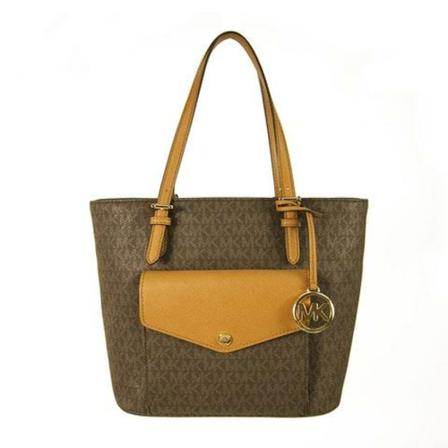 Michael Kors Pre-owned, Canvas Handbag Bruin, Dames, Maat:ONE Size