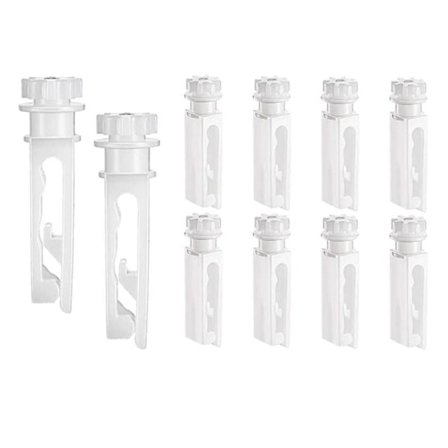 10 Stk. Lodret Persienne Stamme Udskiftning Hvide Stammer til Lodret Vinduespersienne Lodret Persienne Bærer Stamme Lodrette Persienner Gardintilbehør