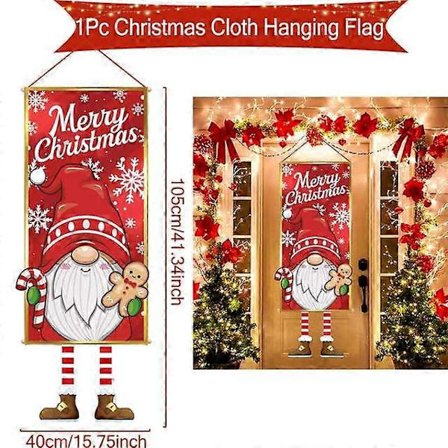 Hængende Flag Veranda Dør Banner Dekorationer Til Hjemmet 2023 Ornamenter Julegaver Navidad Nytårsindretning 2024