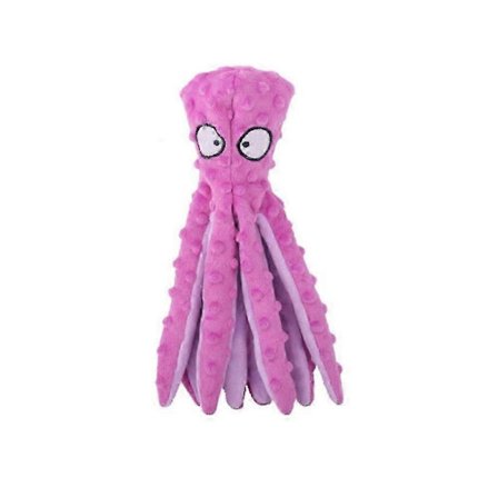 Whiskerspot Blæksprutte Hundelegetøj, Miljøvenlig Blæksprutte Plys, Holdbart Hundetyggelegetøj uden Fyld, Interaktivt Kæledyrslegetøj 2025