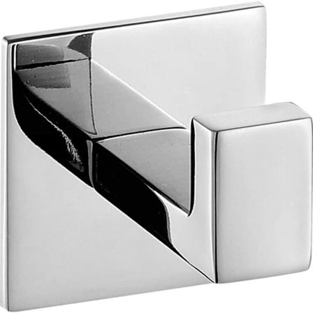 Håndklædeholder med selvklæbende, rustfrit stål krom krog, uden skruer