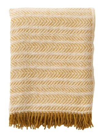 Klippan Ullpledd Alm Honey 130x200