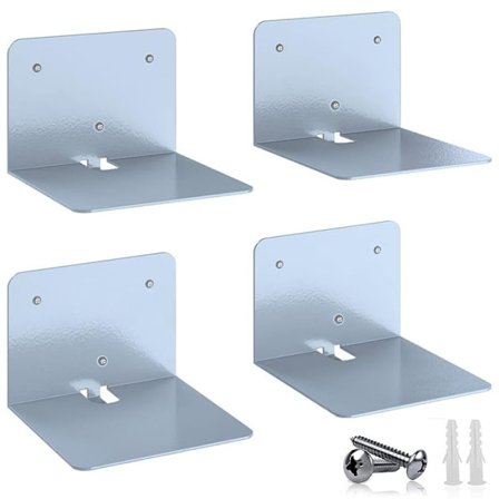 4 stk. Væghængt Usynlig Bogreol Hjem, Kontor,