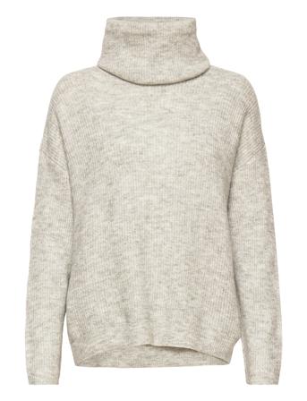 Vicilia Rollneck L/S Knit Top/Su - Grey Vila