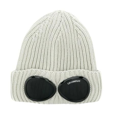 C.p. Company Goggle Beanie Hvid, Herre Accessories, Størrelse: ONE Size