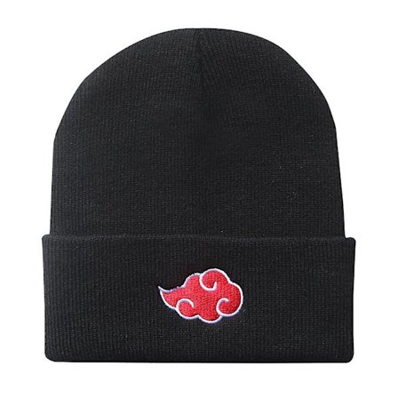 Vintermyk Beanie-lue Anime Naruto Akatsuki Rød Sky Broderi Cap