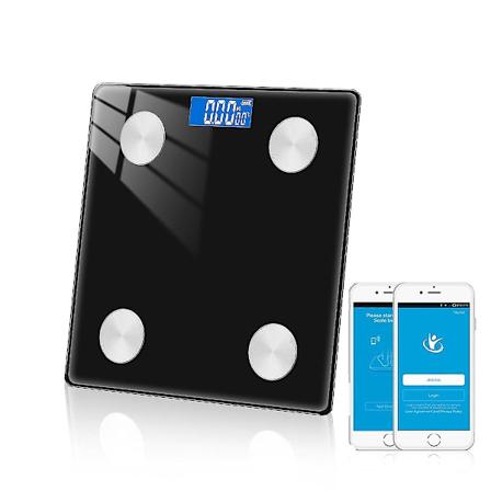 Bluetooth Kropps Fettskala Smarta Badrumsvågar Trådlös Digital Vikt Vågar Kroppssammansättning Analysator Vägningsvåg Color black1
