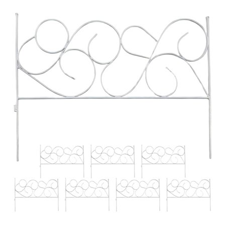 Metallinen puutarhareunus, 8-osainen jugendtyylinen