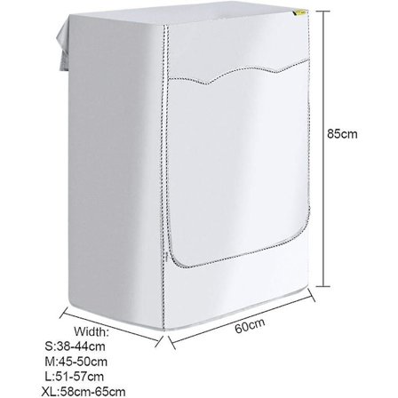 Sølv tørretumblerbetræk, Vaskemaskinebetræk Premium beskyttende betræk til vaskemaskine og tørretumbler (58-65 cm)