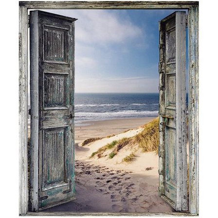 Timanttimaalaus 5D Timanttimaalaus Ovi Ranta Meri DIY Kristalli R