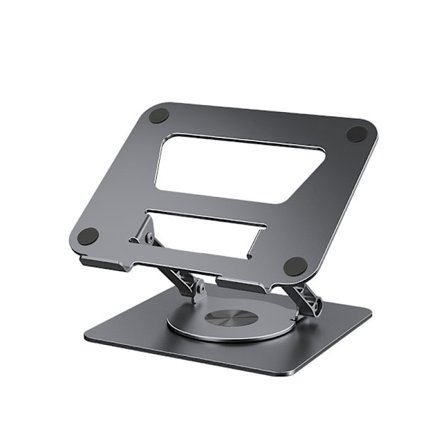 Alumiiniseoksesta valmistettu pyörivä teline kannettaville tietokoneille Grey