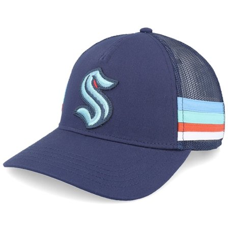 American Needle - NHL Blauw trucker Cap - Seattle Kraken Hotfoot Navy A-frame Trucker @ Hatstore