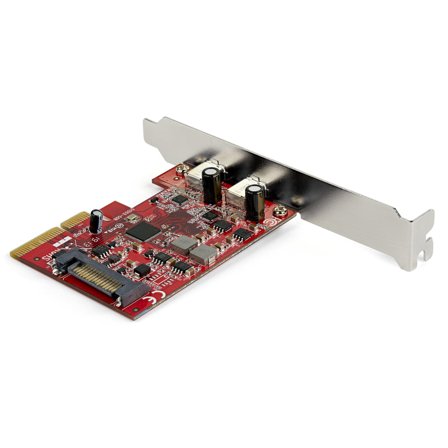 StarTech PCIe USB 3.1 Card, 2x USB C 3.1 Gen 2 10Gbps, PCIe Gen 3 x4, ASM3142 Chipset, USB Type-C PCI Express Card, 2-Port USB 3.2 Gen 2x1 Expansion