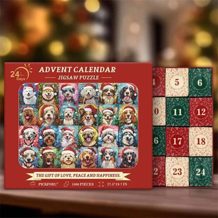 Rzp God Jul Adventskalender Hund Puslespill - Hund Puslespill 1000 Biter