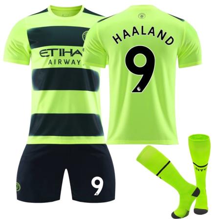 Nr 9 Haaland Jersey Manchester City 22/23 Ny säsong fotbollströja Away Away kids 26(140-150cm)