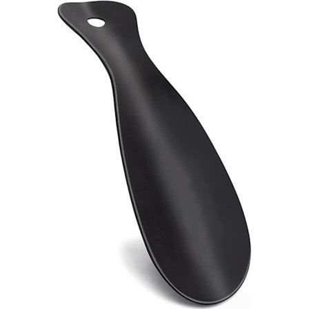 Skohorn i rostfritt stål - Passar alla fotstorlekar - Lätt att använda, perfekt för resor - Klassiskt herrtillbehör