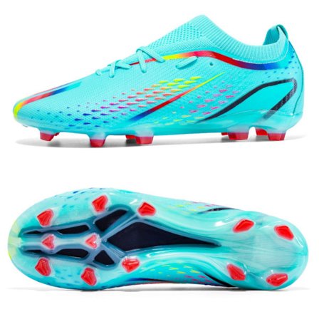 Miami Messi fodboldstøvler Nye lange knopper Herre Dame Indendørs Udendørs Fodboldstøvler til Stor Dreng AG/FG Grøn 36