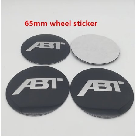 4kpl 56mm 60mm 65mm ABT Logo Auton Pyörän Keskikupin Hartsi Merkki Tunnus Tarra Muotoilu Autotarvikkeet 3D