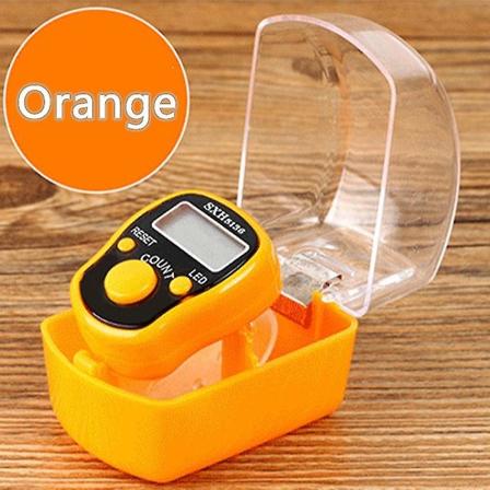 Finger Tæller Digital Display Elektronisk Omgangstæller Led Lysende Tæller Yellow